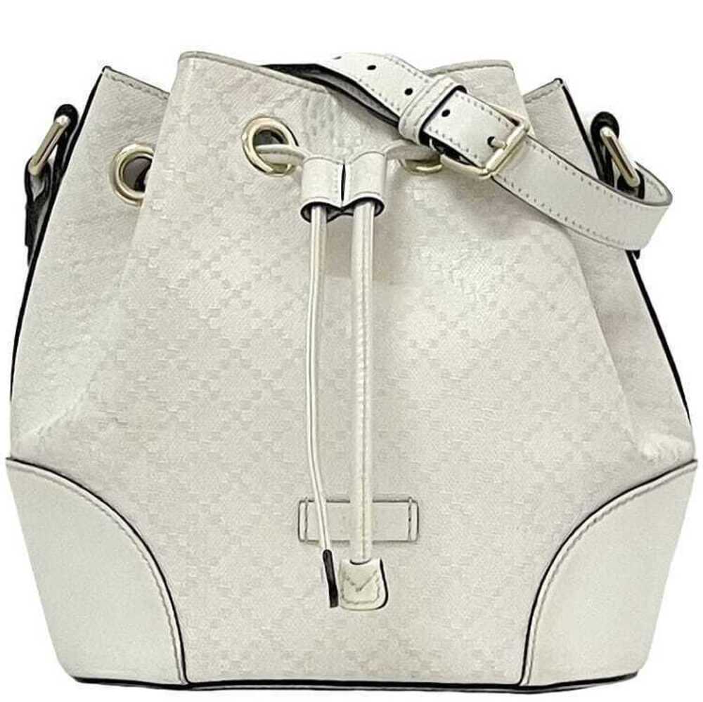 Gucci Bag Logo Leather Crossbody Drawstring White Shoulder Coated Diamante - Picture 2 of 10